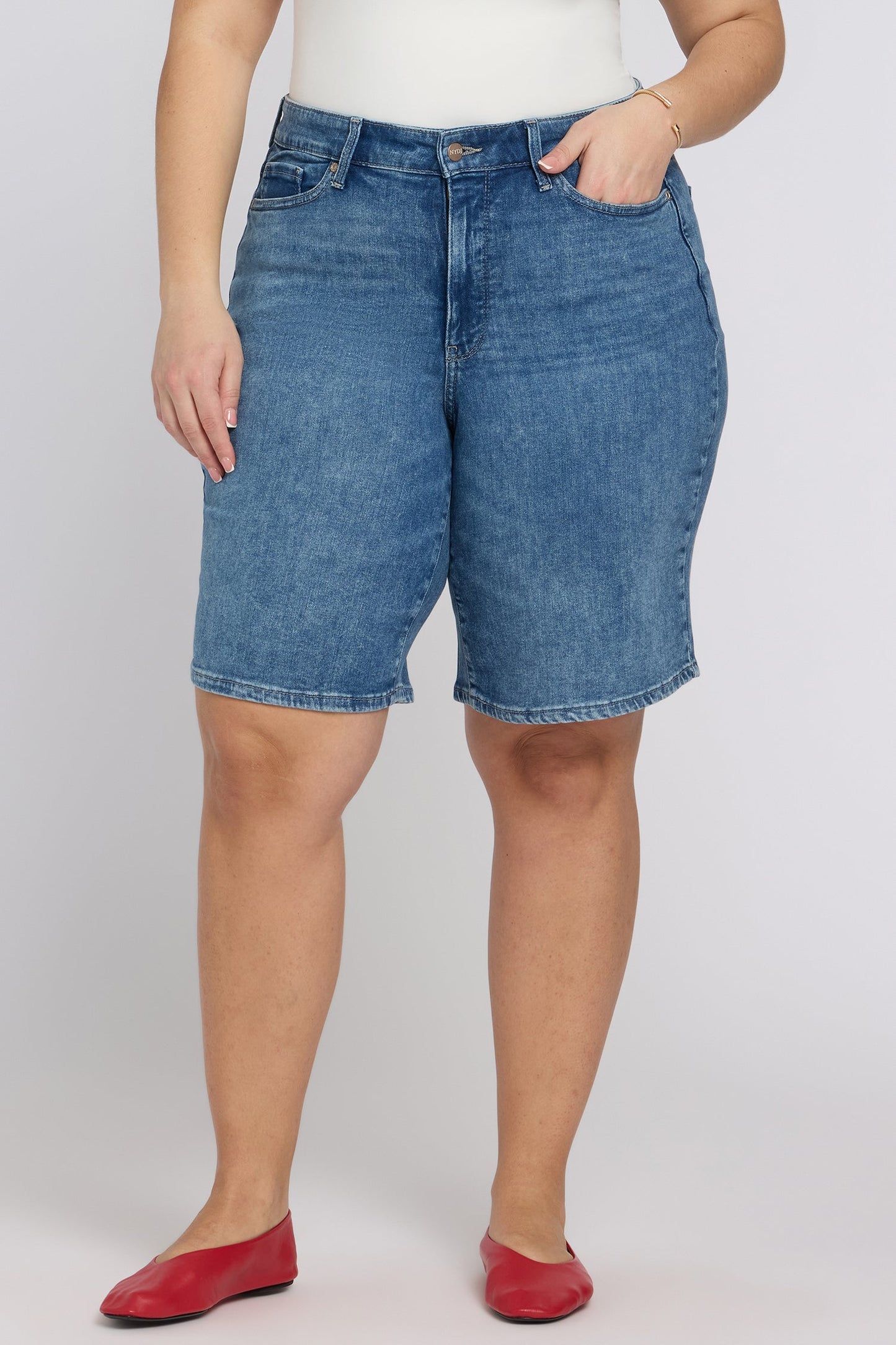 Lilly Denim Shorts In Plus Size - Breezy Palms
