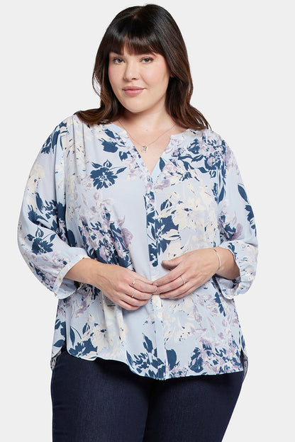 Pintuck Blouse In Plus Size - Valley Faire