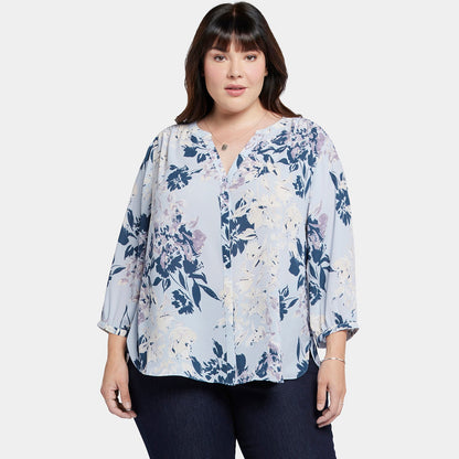 Pintuck Blouse In Plus Size - Valley Faire