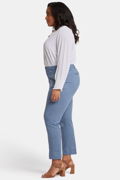 Sadie Slim Pants In Plus Size - Blue Stone
