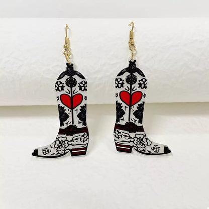 Cowboy Boot Dangle Earrings