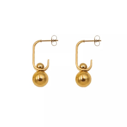 18K Gold-Plated Ball Drop Earrings