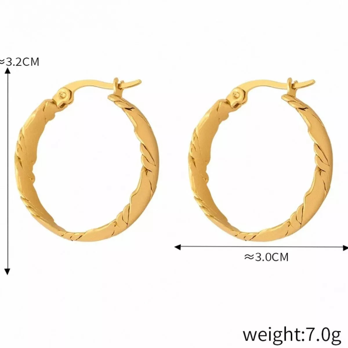 18K Gold-Plated Hoop Earrings