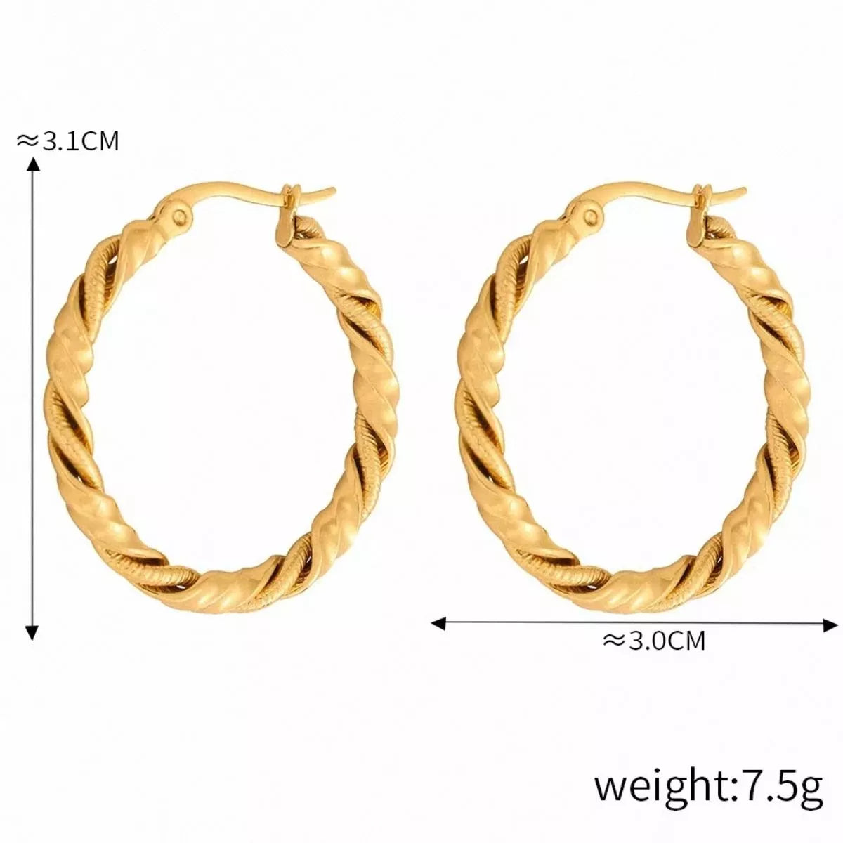 18K Gold-Plated Hoop Earrings