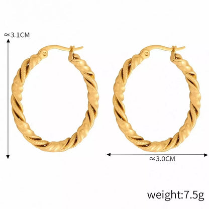 18K Gold-Plated Hoop Earrings
