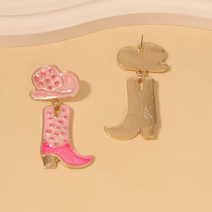 Cowgirl Boot and Hat Dangle Earrings