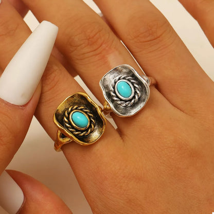 4 Piece Vintage Western Style Bull Head Rings