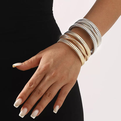 Multi-Layered Open Bracelet