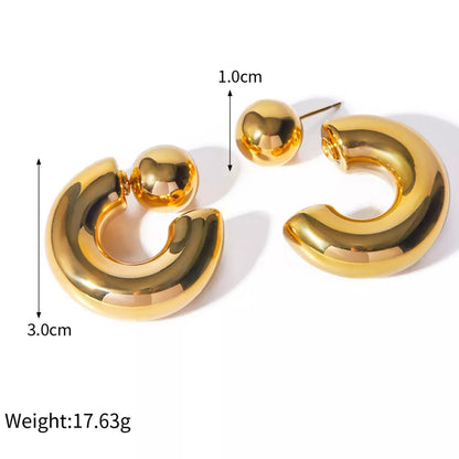 18K Gold-Plated C-Hoop Earrings