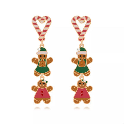 Christmas Gingerbread Man Dangle Earrings