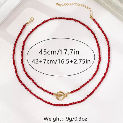 2 Piece Bohemian Beaded Necklace