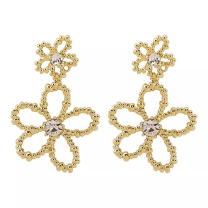 Alloy Floral Drop Earrings