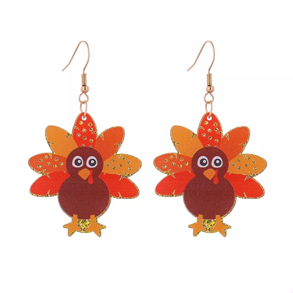 Thanksgiving Turkey Dangle Earrings