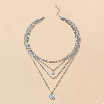 Four Layered Pendant Necklace