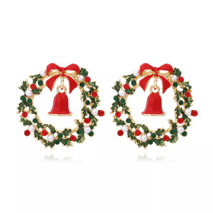 Christmas Wreath Bell Earrings