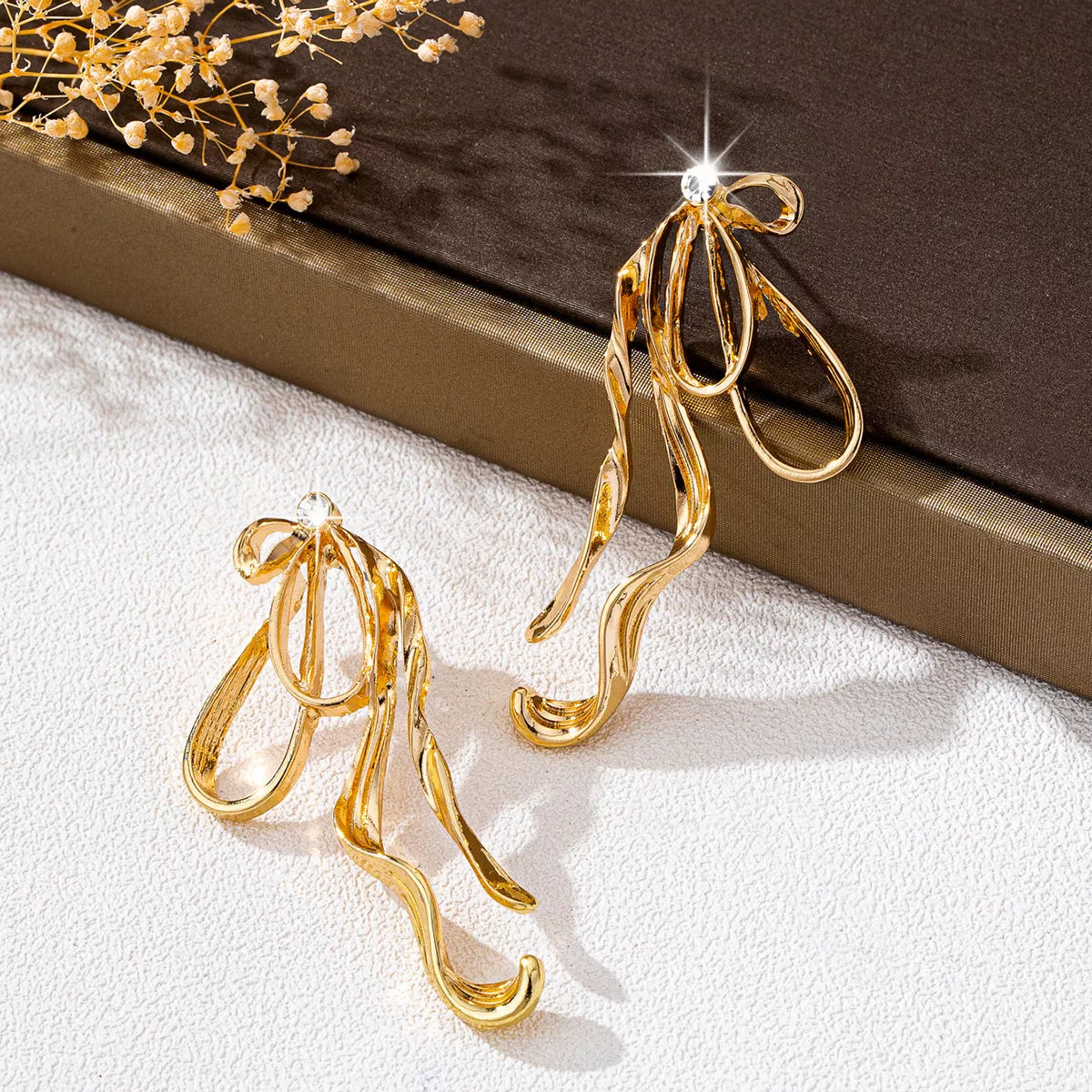 18K Gold-Plated Bow Earrings