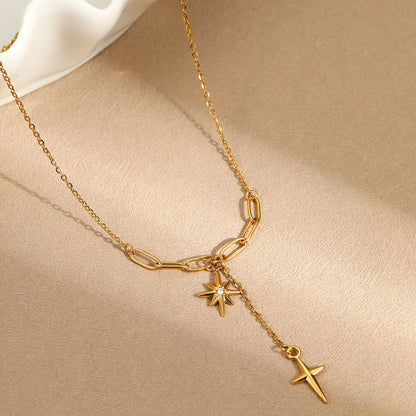 18K Gold-Plated Cross Necklace