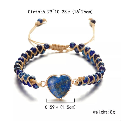 Heart Charm Beaded Bracelet