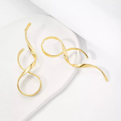 Alloy Spiral Drop Earrings
