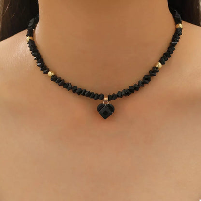 Pearl & Heart Pendant Necklace