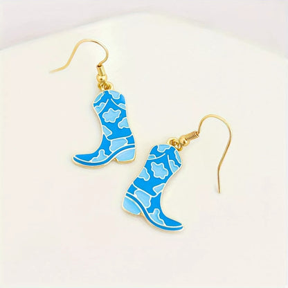Cowgirl Boot Dangle Earrings