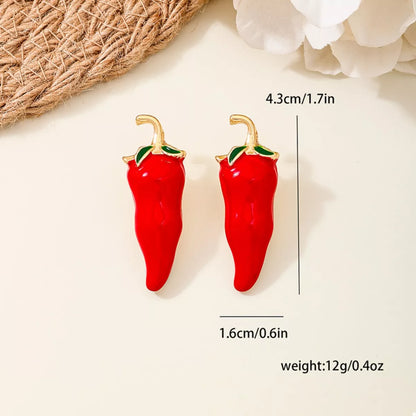 Chili Pepper Stud Earrings