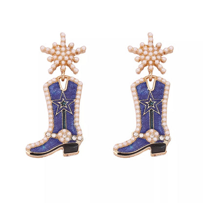 Cowgirl Boot Dangle Earrings
