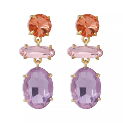 Alloy Geometric Dangle Earrings