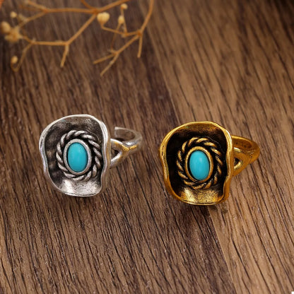 4 Piece Vintage Western Style Bull Head Rings