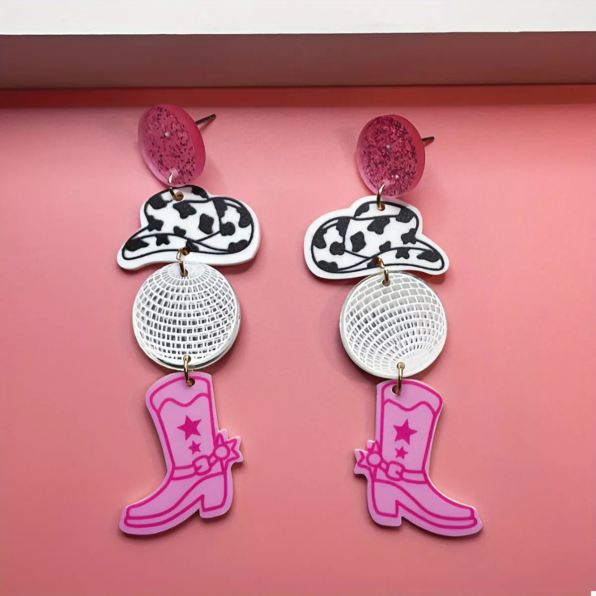 Cowgirl Boots Dangle Earrings