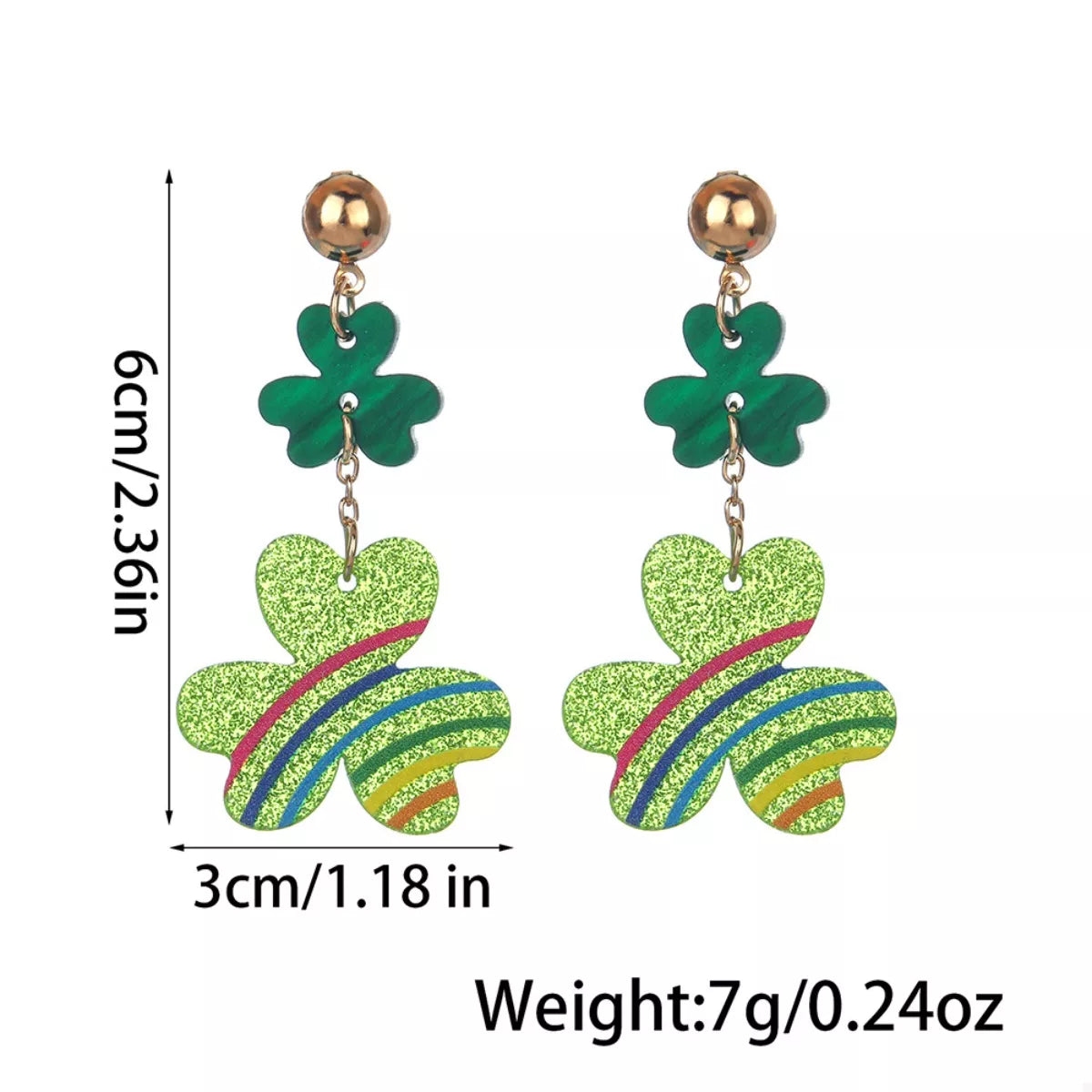 Lucky Clover Dangle Earrings