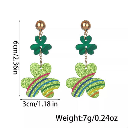 Lucky Clover Dangle Earrings