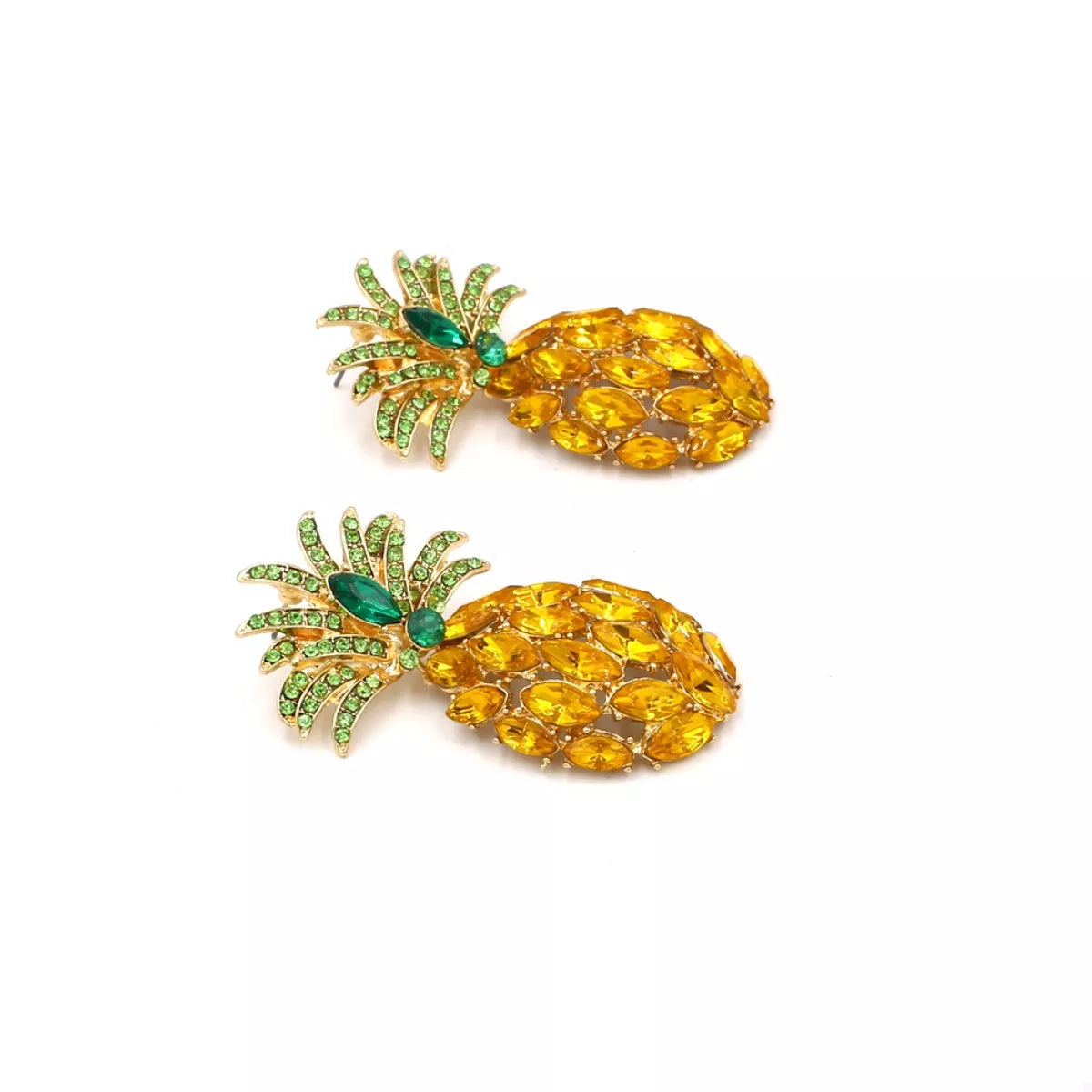 Pineapple Rhinestone Dangle Earrings