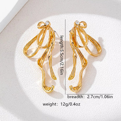 18K Gold-Plated Bow Earrings