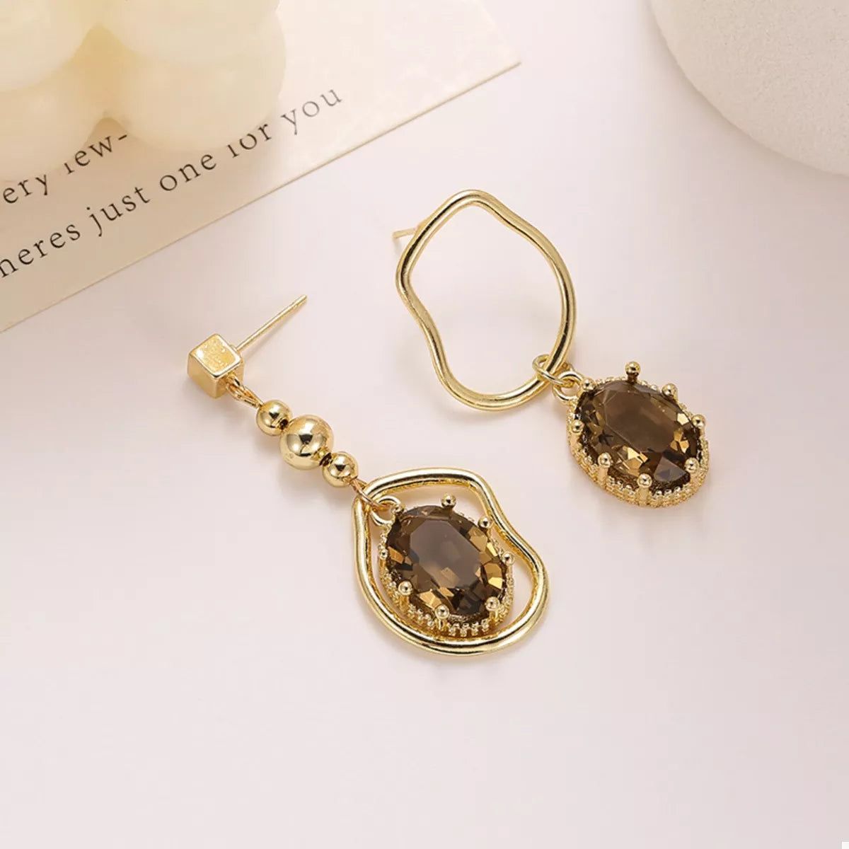 Asymmetrical Geometric Dangle Earrings