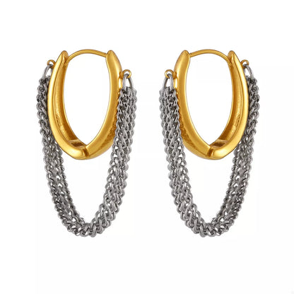 Chunky Chain Hoop Earrings