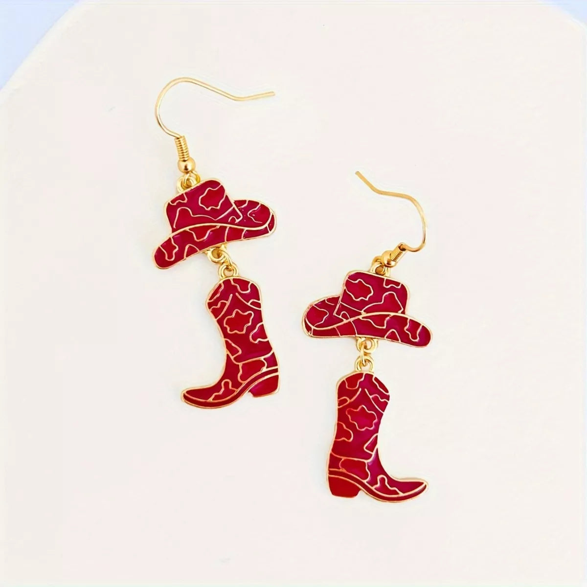 Cowboy Hat and Boot Dangle Earrings