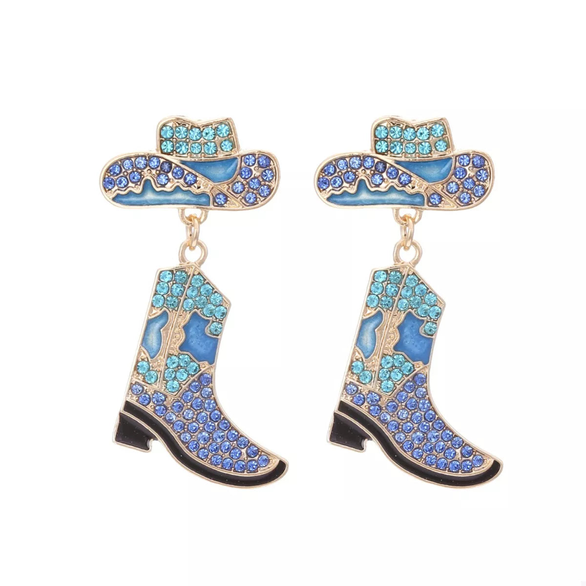 Cowboy Hat and Boot Dangle Earrings