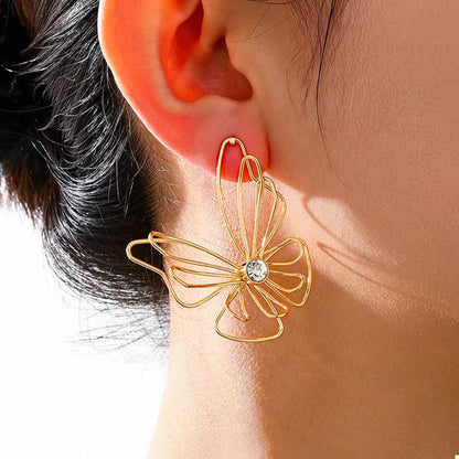 18K Gold-Plated Butterfly Earrings