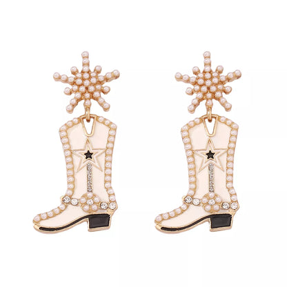 Cowgirl Boot Dangle Earrings