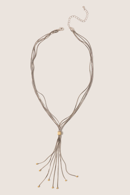 Ivy Two Tone Y Necklace