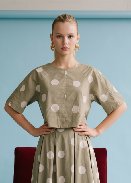 SANDRA POLKA DOT TOP
