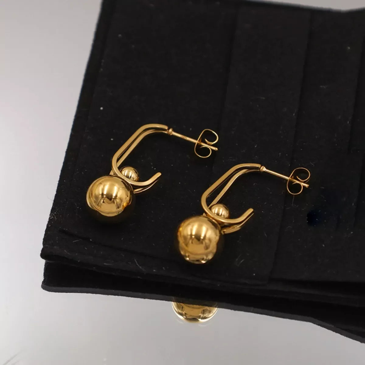 18K Gold-Plated Ball Drop Earrings