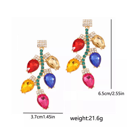 Christmas Rhinestone Drop Earrings
