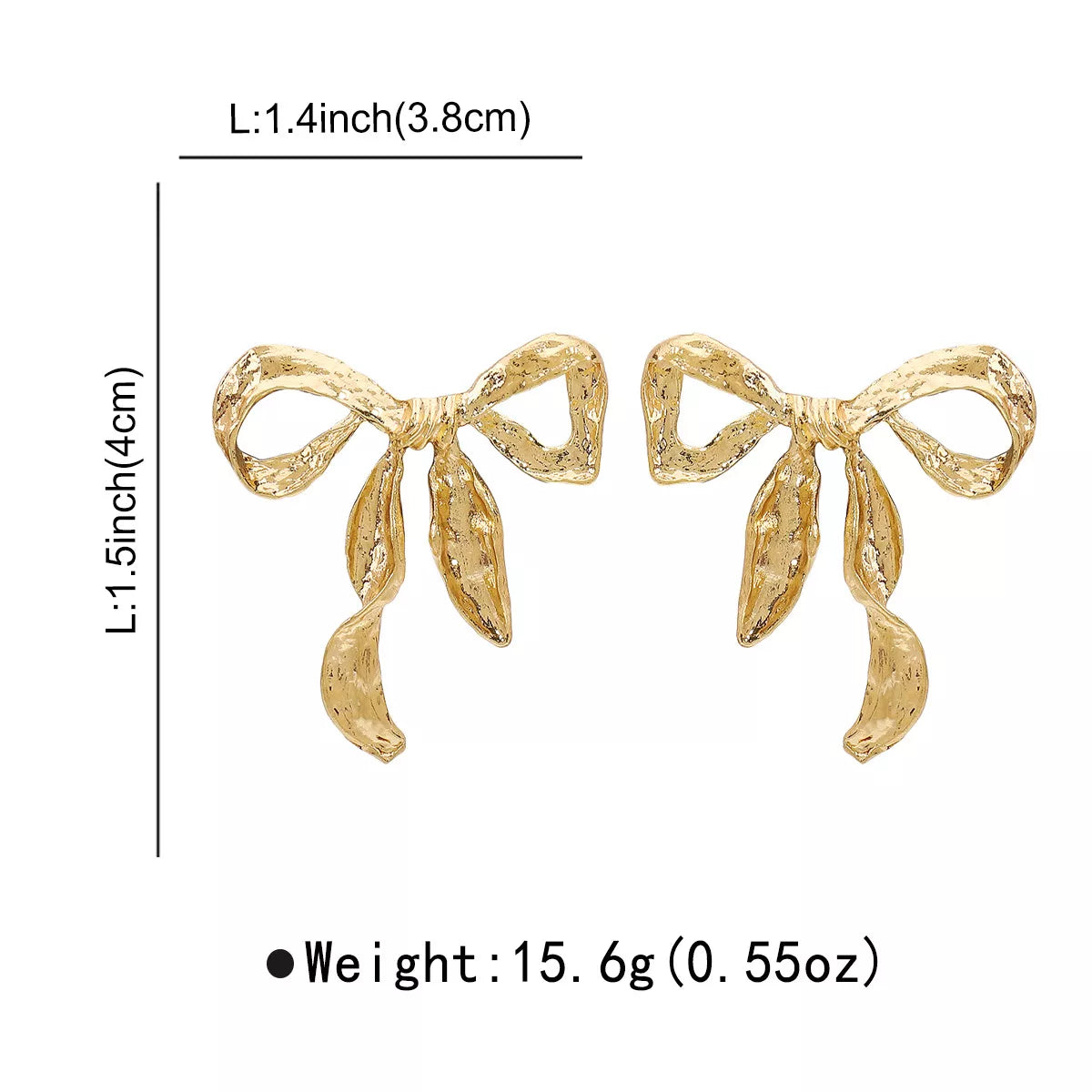 18K Gold-Plated Bow Earrings