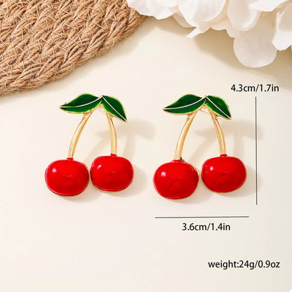 18K Gold-Plated Cherry Earrings