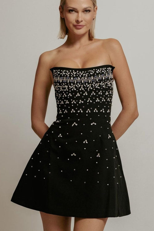 Frances Crystal-embellished Sleeveless Mini Dress