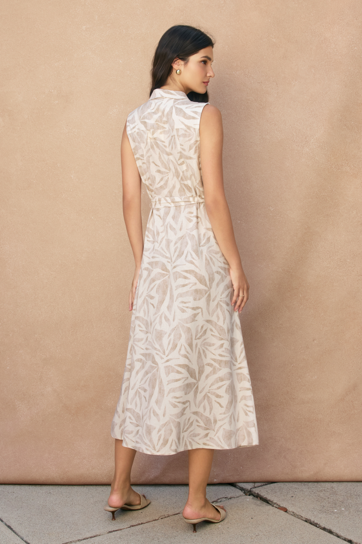 LUCIANA SLEEVELESS MIDI DRESS
