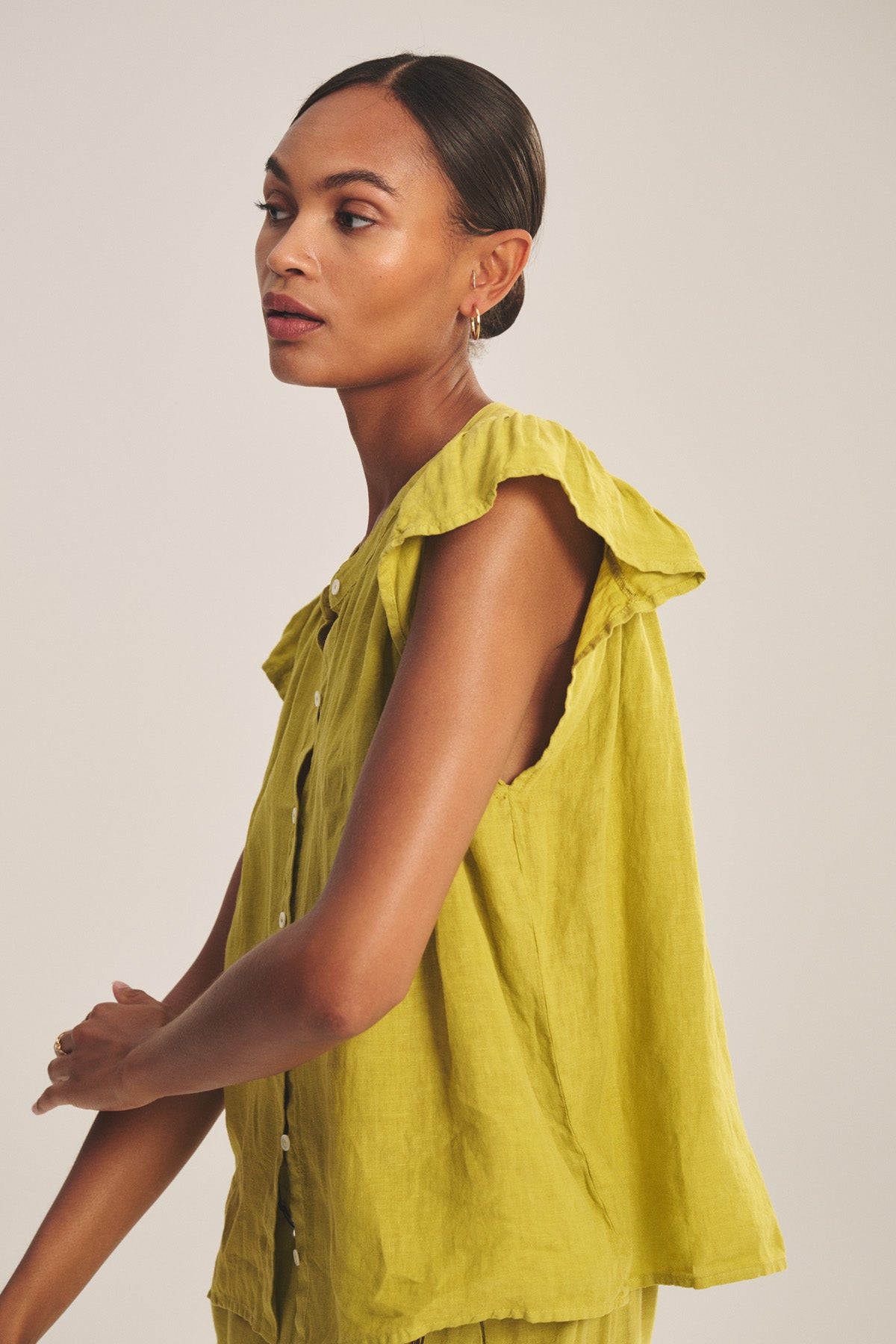 JANEY LINEN TOP
