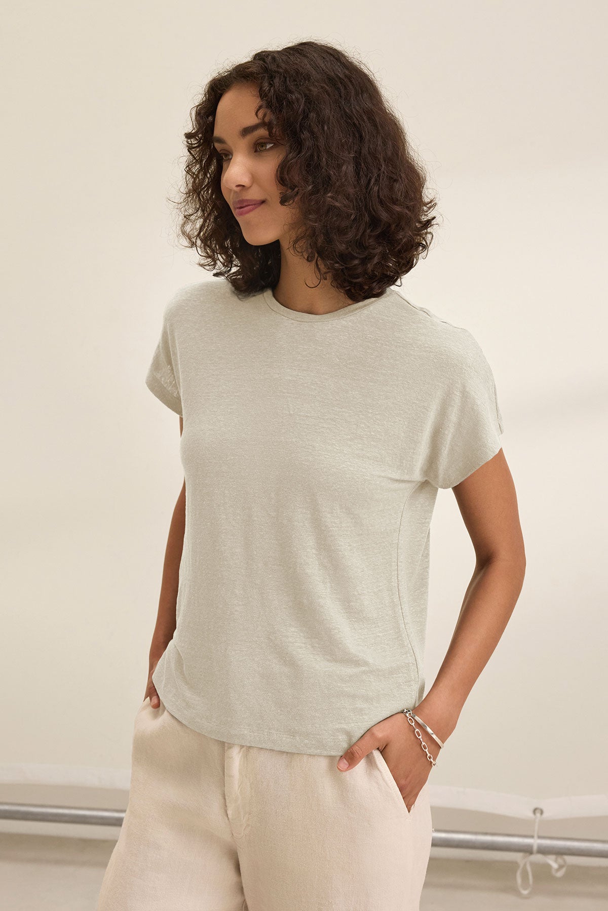 JASMINE LINEN KNIT TEE